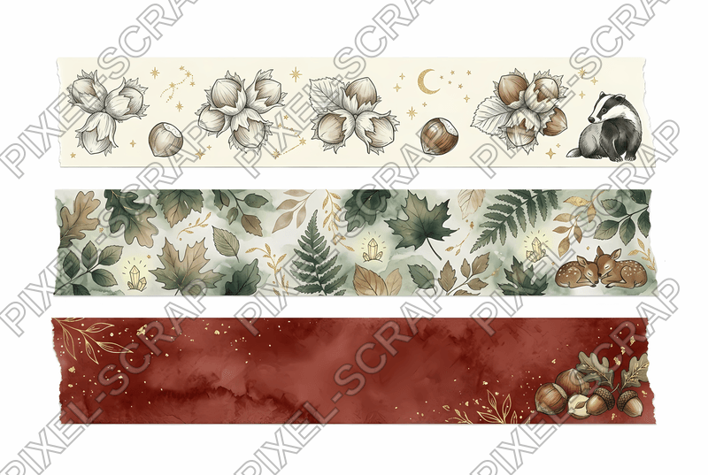 Leaf & Red Washi