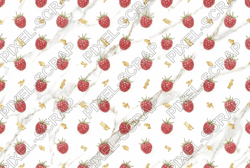 Raspberry & Gold Pattern