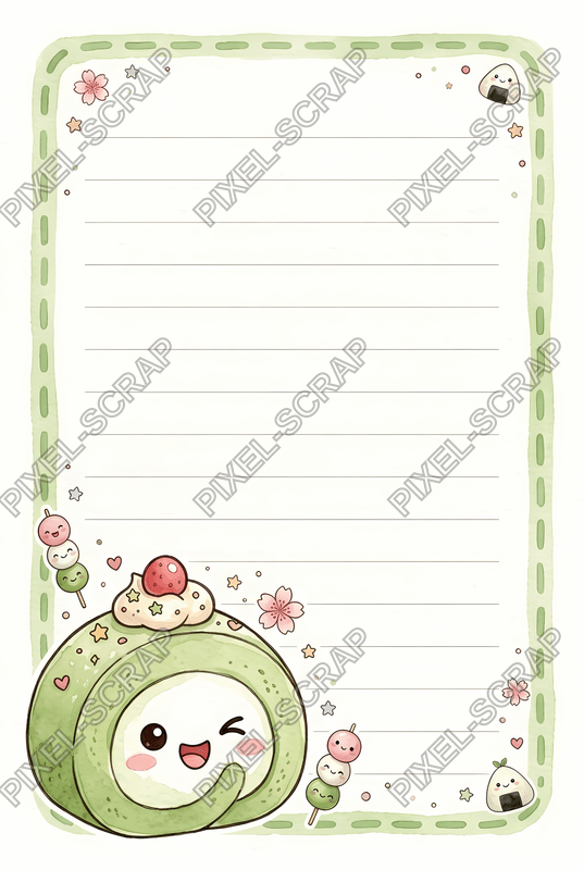 Matcha Roll Journal Card