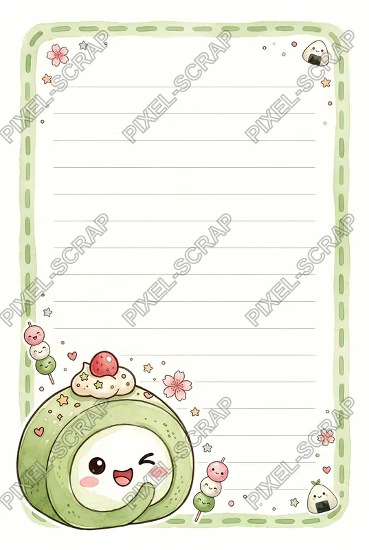 Matcha Roll Journal Card