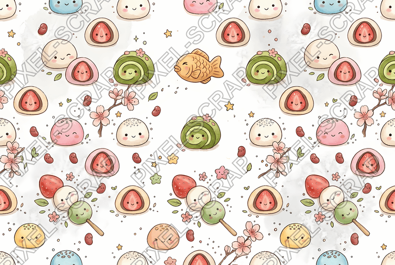 Strawberry Daifuku Pattern
