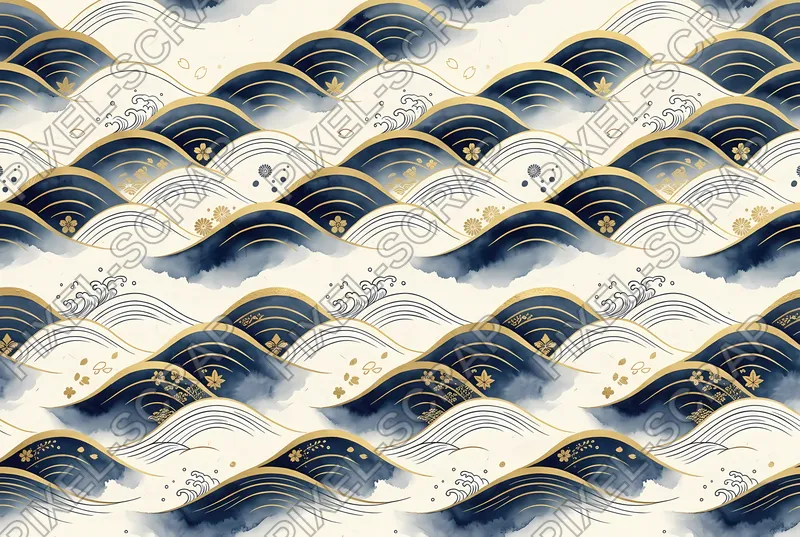 Seigaiha Indigo Waves