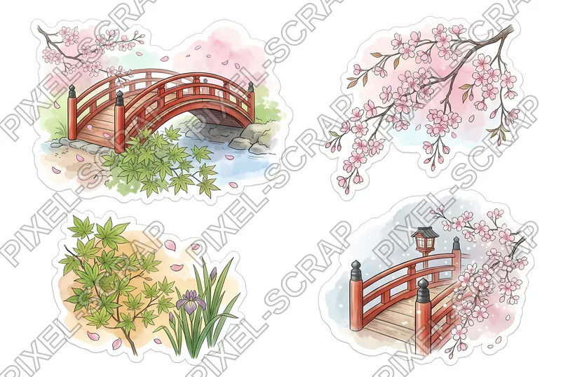 Spring Bridge Scene