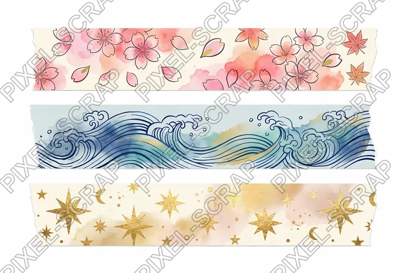 Petal Wave Washi