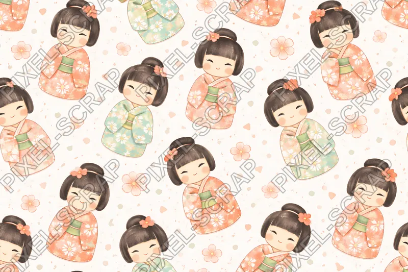Kokeshi Pattern