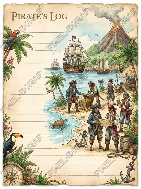 Volcano Island Card