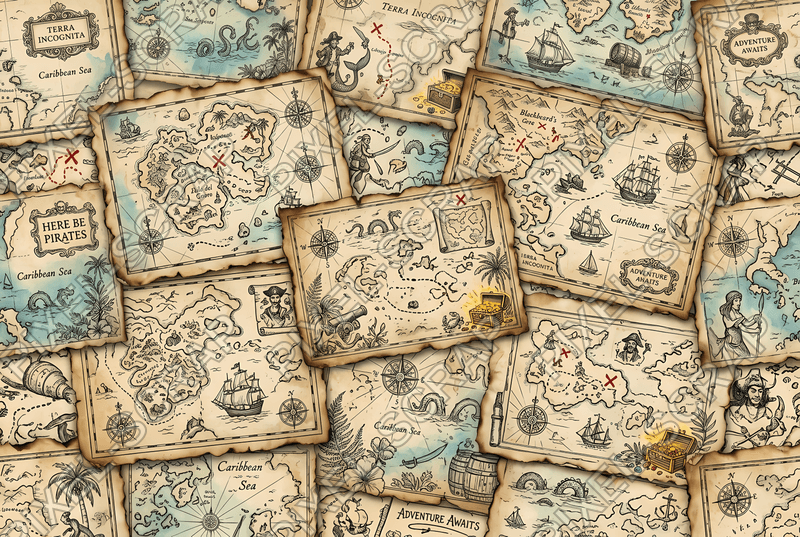 Treasure Map Collage