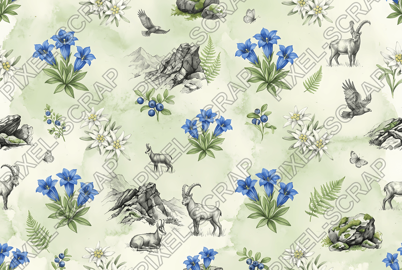 Alpine Flora Pattern