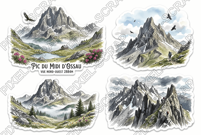 Ossau Peak Stickers