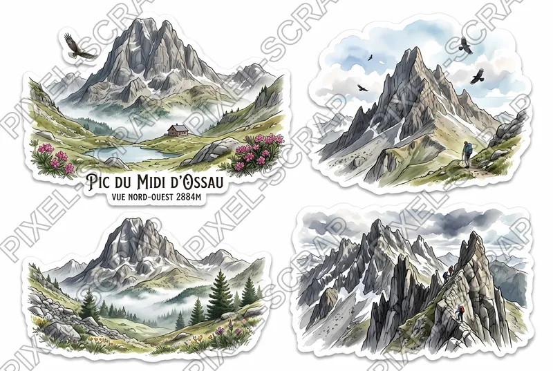 Ossau Peak Stickers