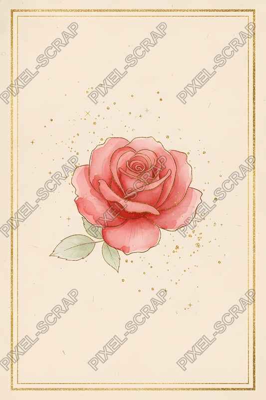 Minimalist Rose Card
