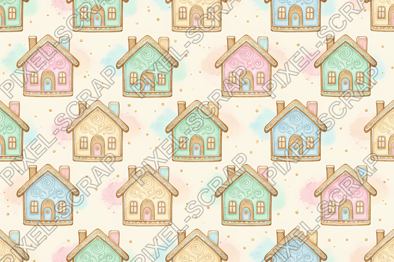 Pastel Gingerbread Grid