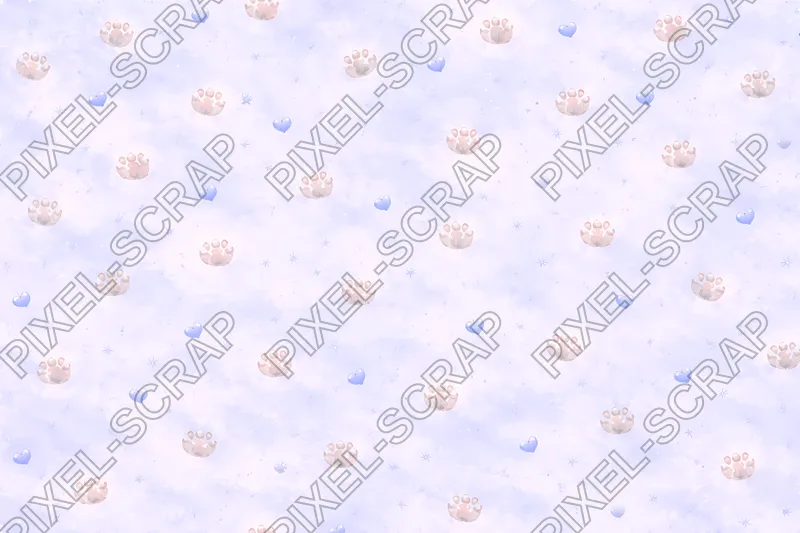 Paw Hearts Pattern