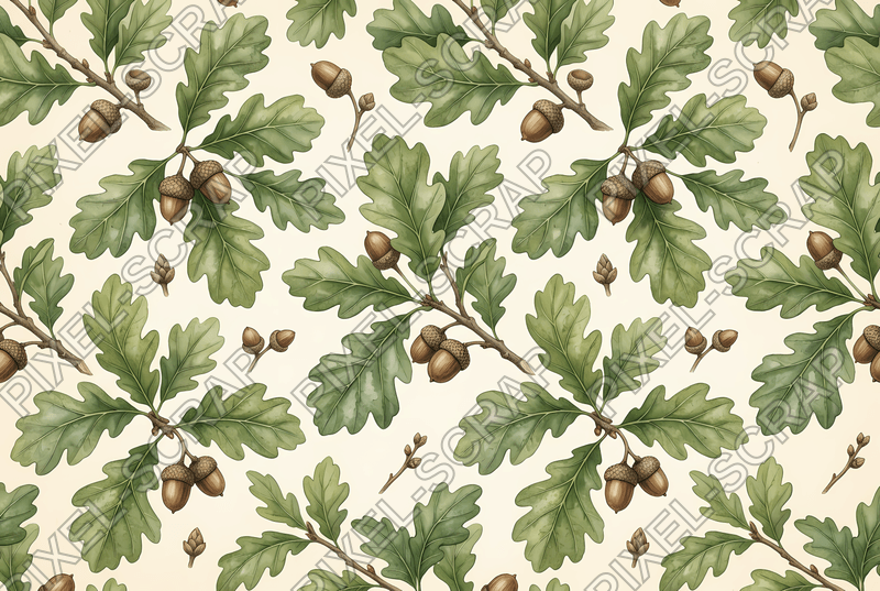 Oak & Acorn Pattern