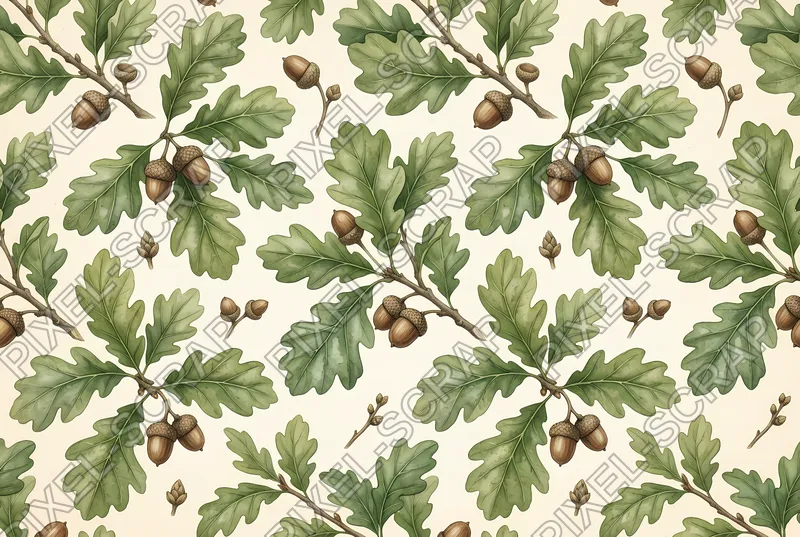 Oak & Acorn Pattern