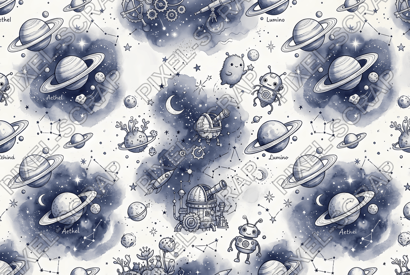 Monochrome Ringed Planets