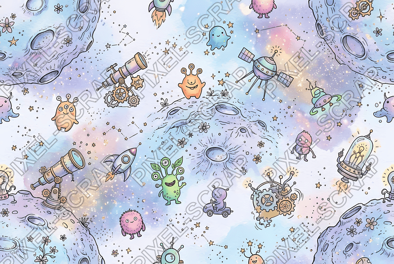 Pastel Lunar Landscape