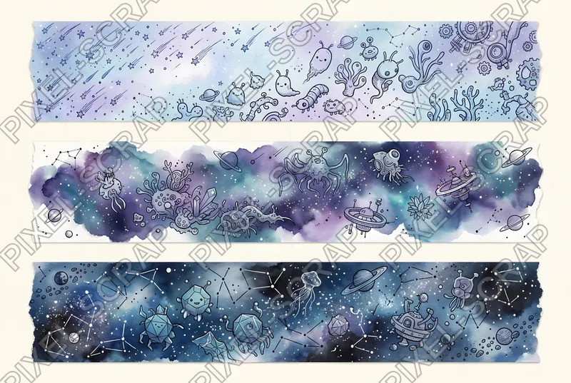 Stars & Nebula Washi
