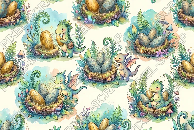 Diverse Iridescent Eggs Pattern