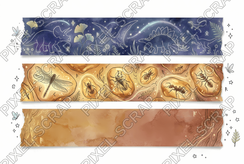 Silhouette Amber Clay Stripes Washi